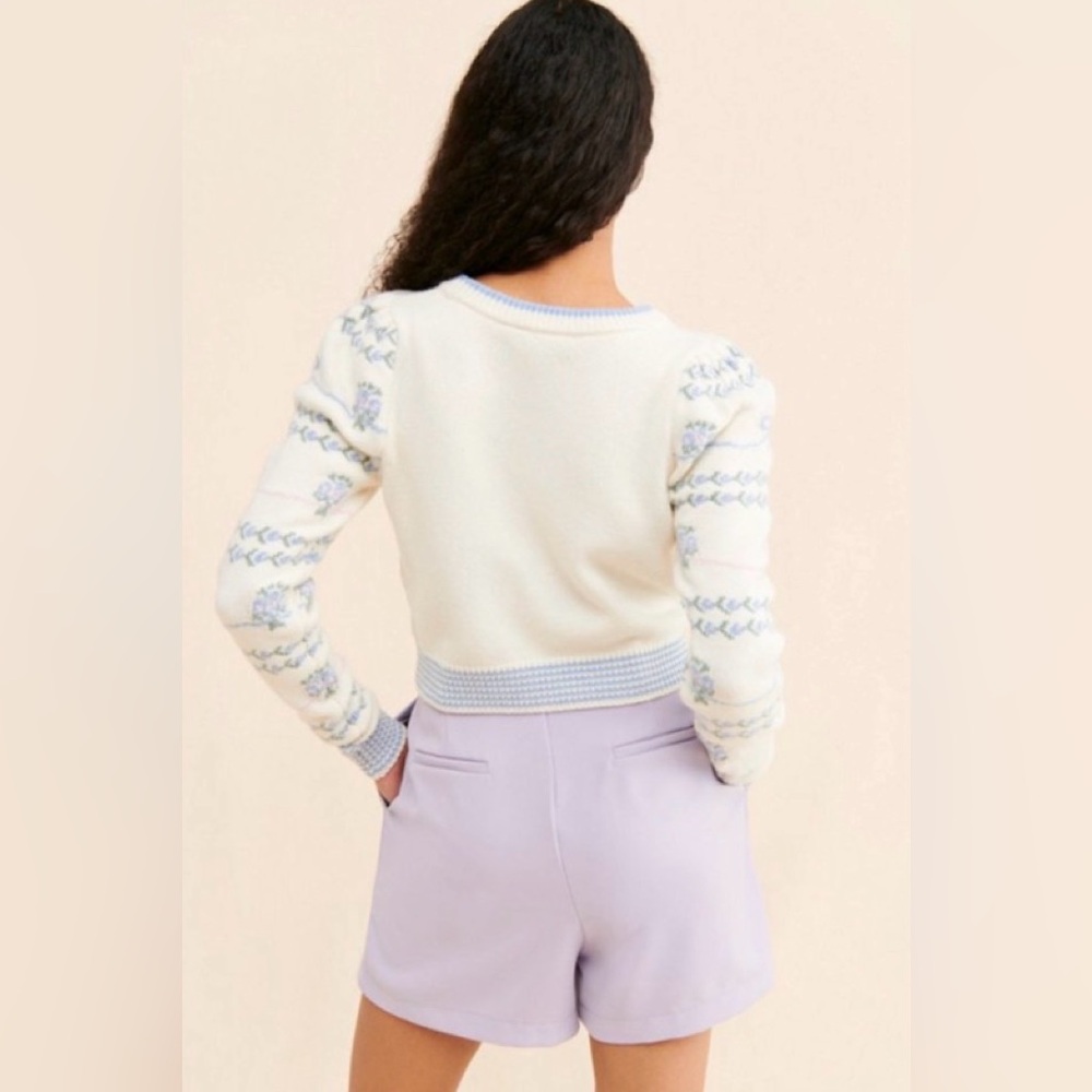 LoveShackFancy Dolana Crop Pullover Sweater - Picture 4 of 14